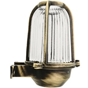 Brootzo STEGA 10W LED Brass Bulkhead Outdoor Waterproof Sconce lamp Light Nautical Marine Boat Wall lamp Industrial Vintage Light E27