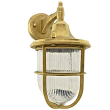 Load image into Gallery viewer, Elbe Brass Bulkhead Wall Sconce Outdoor Indoor lamp Light Nautical Marine Wall lamp Industrial Vintage Light LED
