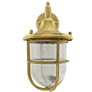 Elbe Brass Bulkhead Wall Sconce Outdoor Indoor lamp Light Nautical Marine Wall lamp Industrial Vintage Light LED