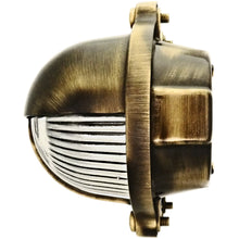 Load image into Gallery viewer, Brootzo Hood LED Brass Bulkhead Round Outdoor Waterproof lamp Light Nautical Marine Wall lamp Industrial Vintage Light E27
