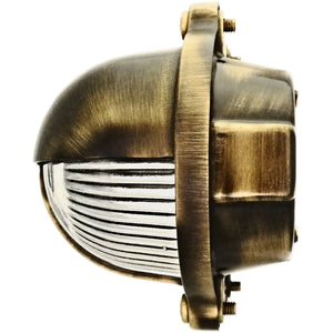 Brootzo Hood LED Brass Bulkhead Round Outdoor Waterproof lamp Light Nautical Marine Wall lamp Industrial Vintage Light E27