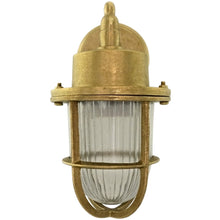 Load image into Gallery viewer, Brootzo Lyon 10W LED Brass Bulkhead Wall Sconce Outdoor Indoor lamp Light Nautical Marine Wall lamp Industrial Vintage Light
