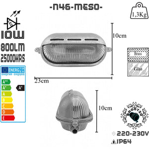 Brootzo Meso 10W LED Brass Bulkhead Oval Outdoor Waterproof lamp Light Nautical Marine Wall lamp Industrial Vintage Light