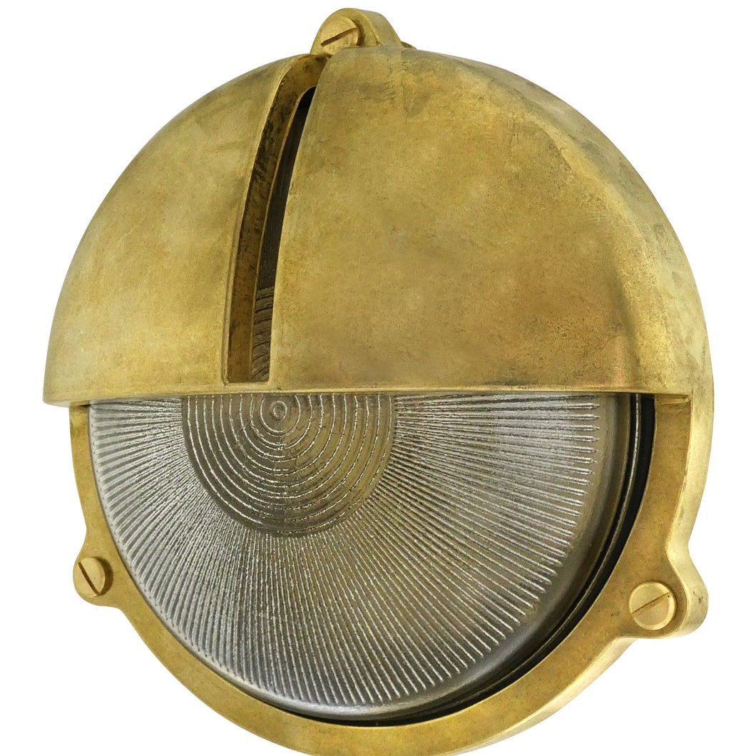 Brootzo Orbis 10W LED Brass Bulkhead Round Outdoor Waterproof lamp Light Nautical Marine Wall lamp Industrial Vintage Light